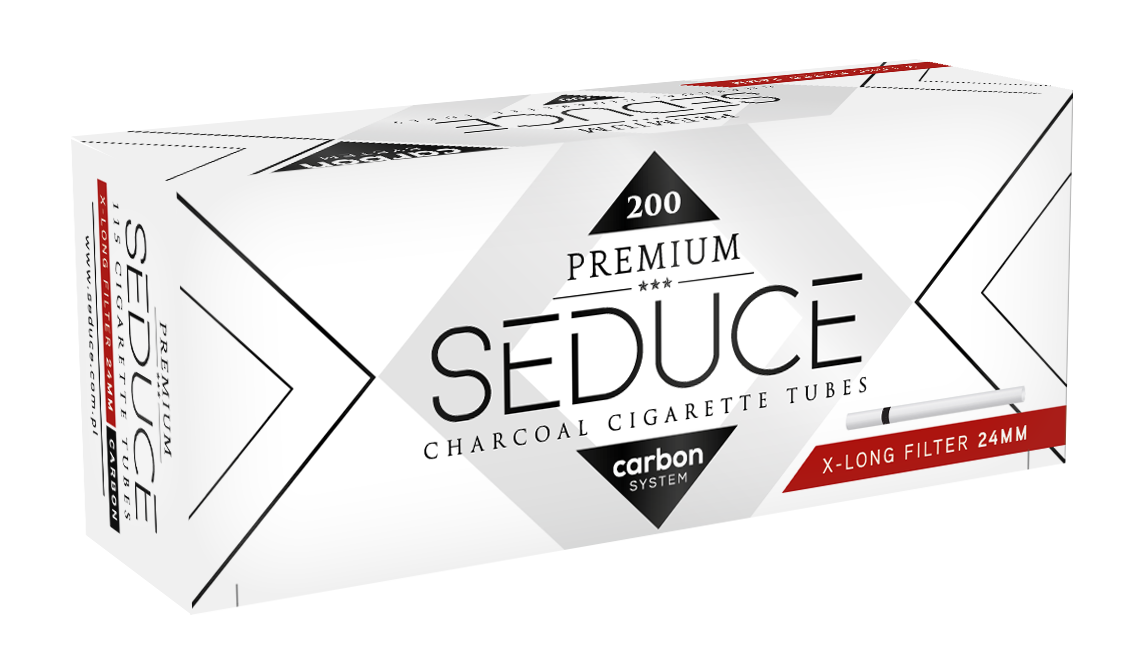 Charcoal Cigarette Tubes - SEDUCE Charcoal White Tubes Dual System