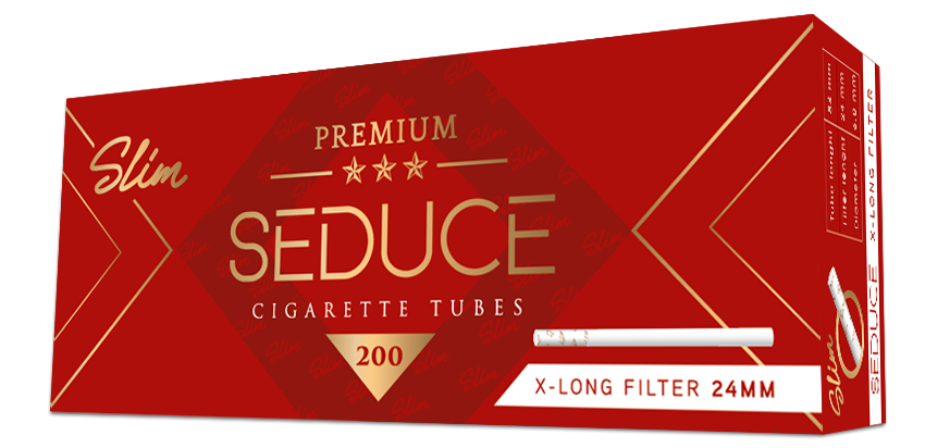 White Cigarette Tubes with Silver Rings