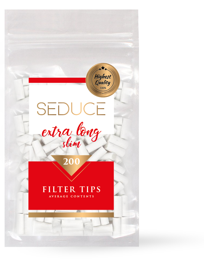 Extra Long 200 Filter Cigarette Tips of 20mm Filter Length - SEDUCE